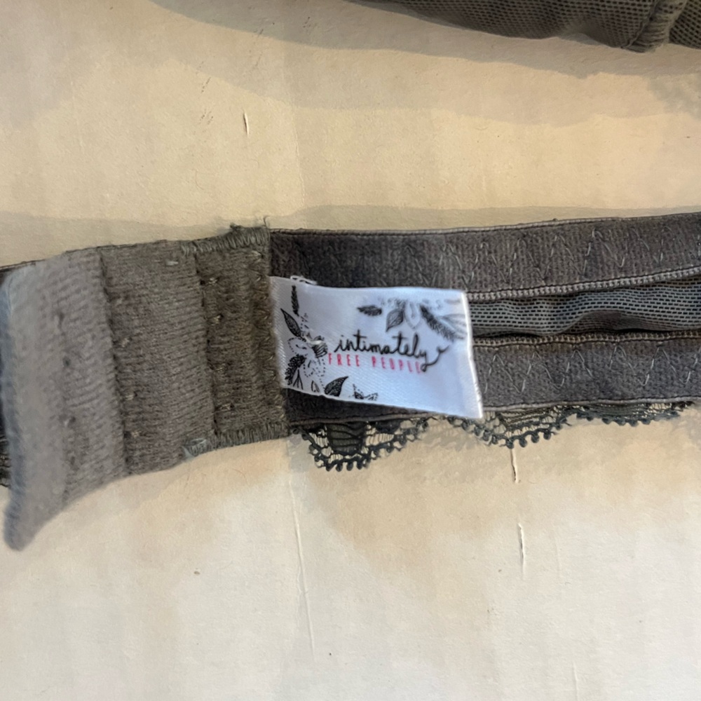 Free People Intimately Galloon gray lace halter bra bralette - Picture 4 of 8
